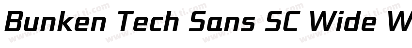 Bunken Tech Sans SC Wide W05XBd字体转换